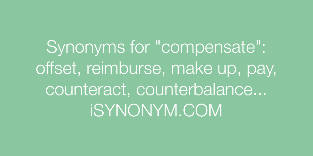 Synonyms compensate