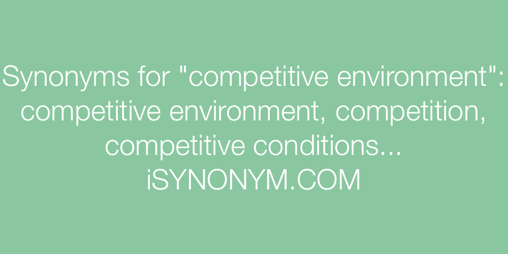 Synonyms competitive environment