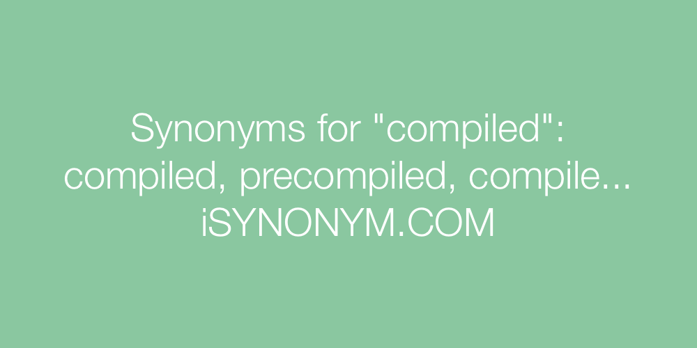 Synonyms compiled