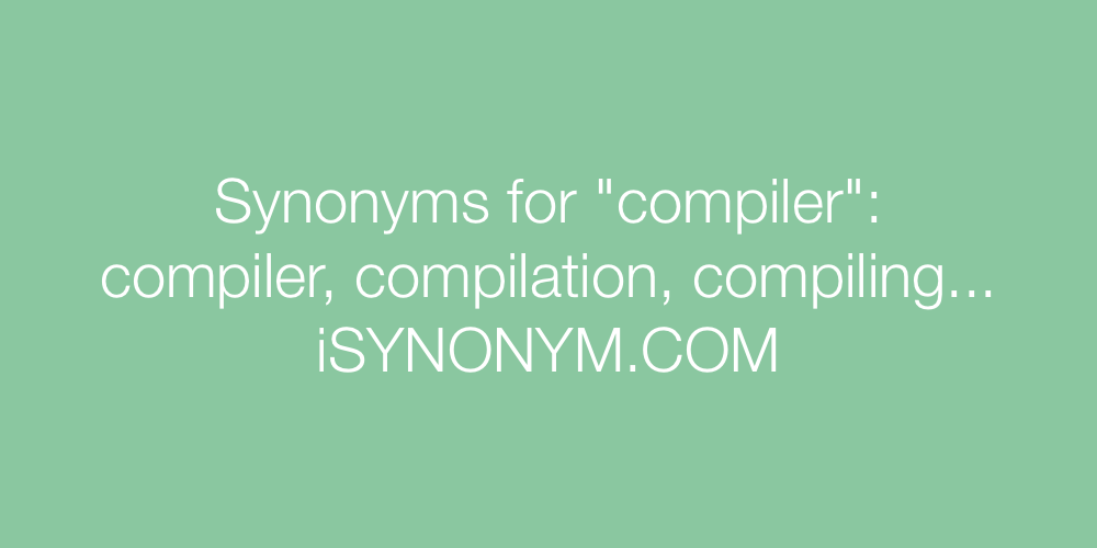 Synonyms compiler