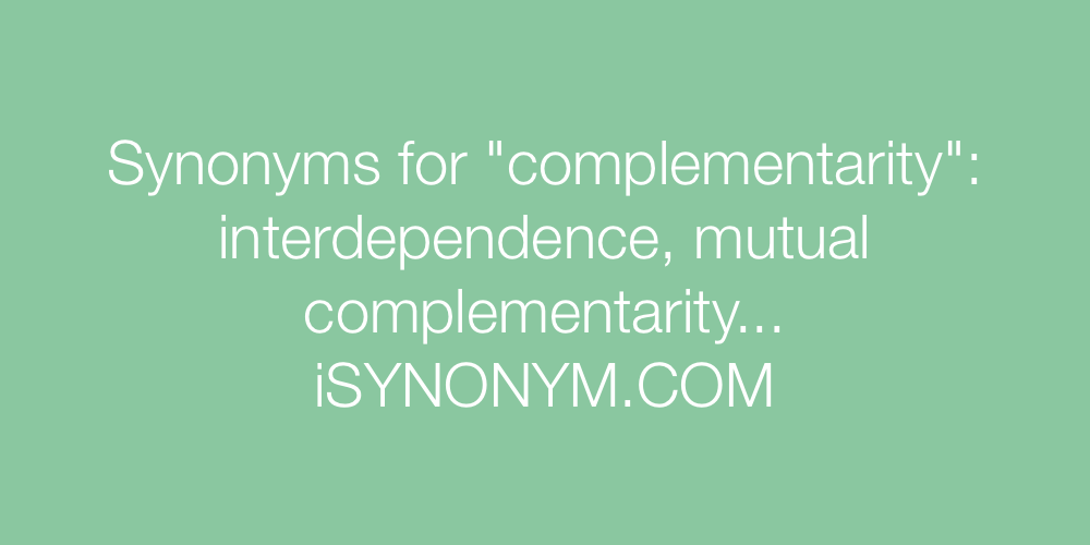 Synonyms complementarity