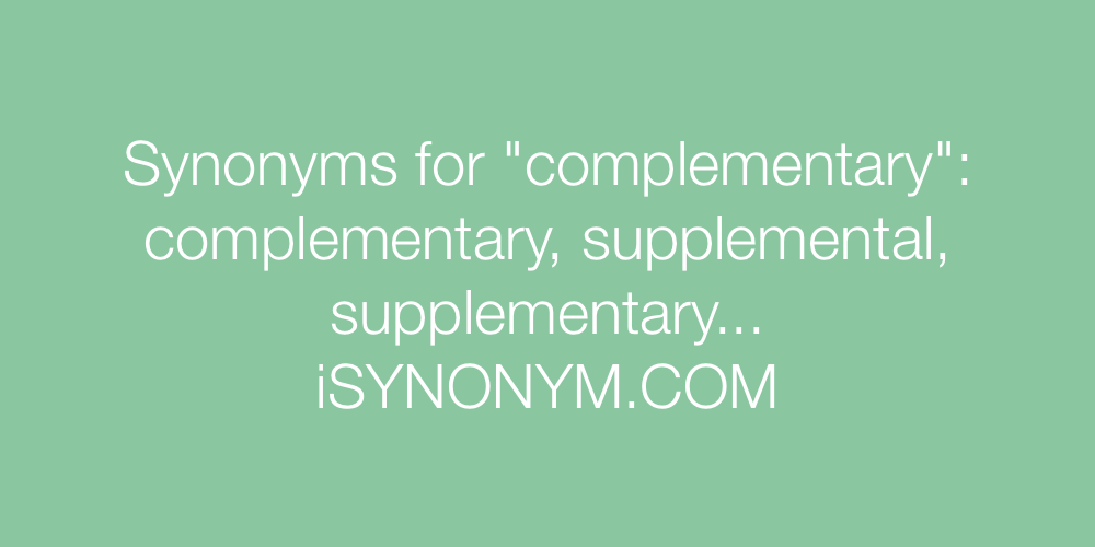 Synonyms complementary