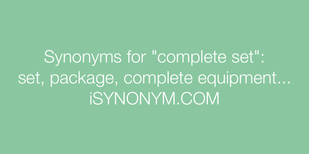 Synonyms complete set
