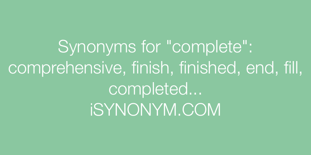 Synonyms complete