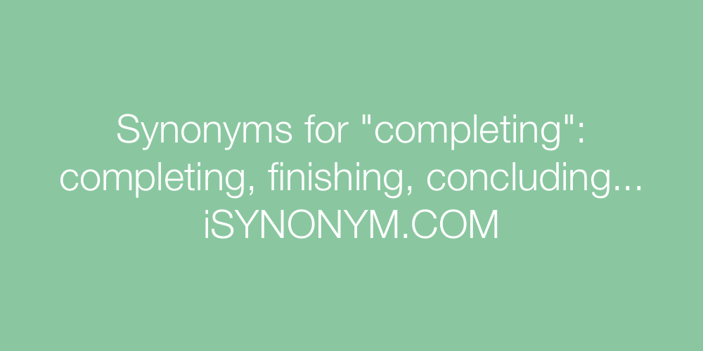 Synonyms completing