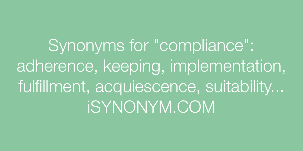 Synonyms compliance