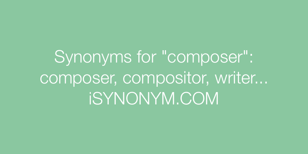 Synonyms composer