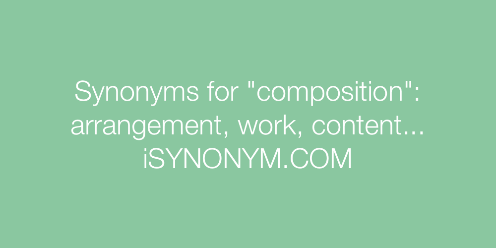 Synonyms composition
