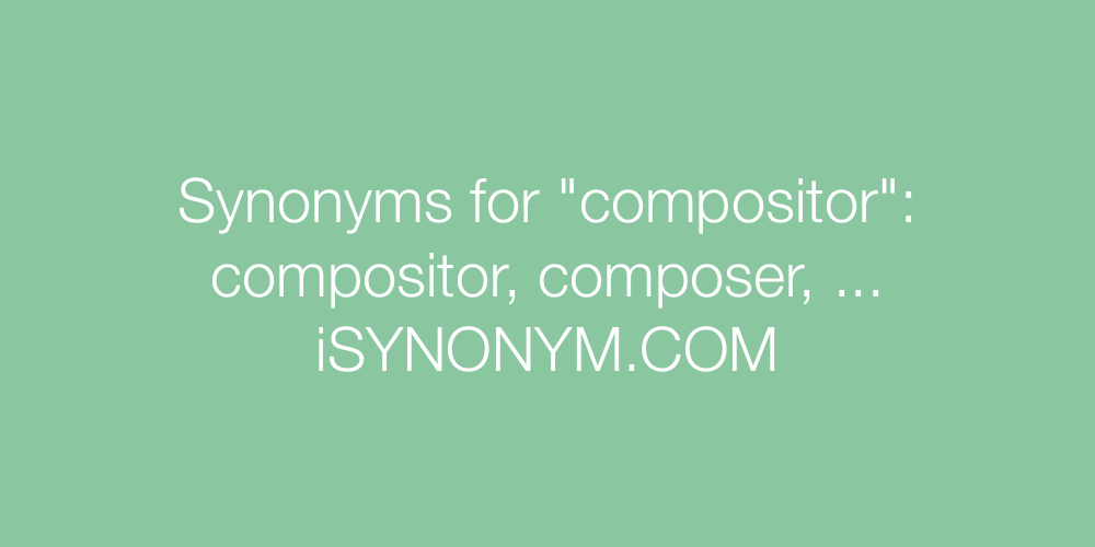 Synonyms compositor
