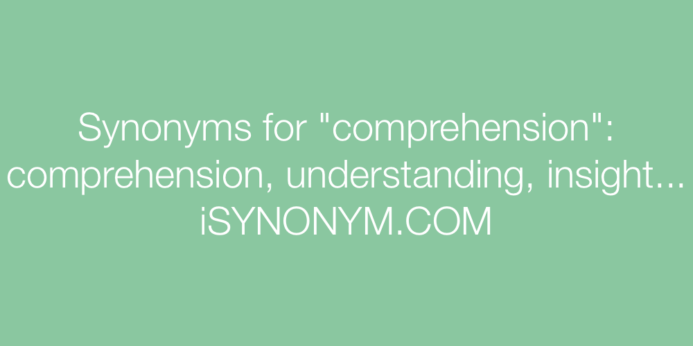 Synonyms comprehension