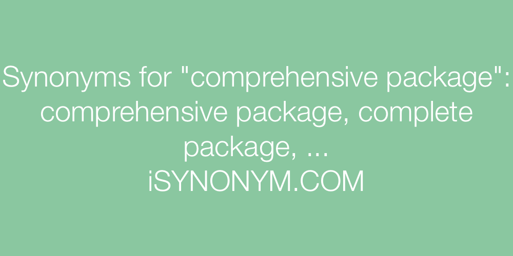 Synonyms comprehensive package