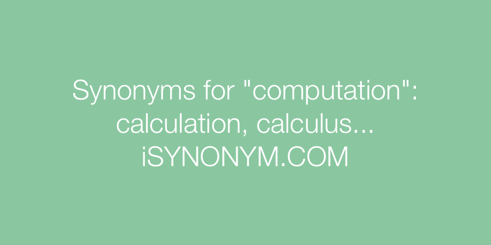 Synonyms computation