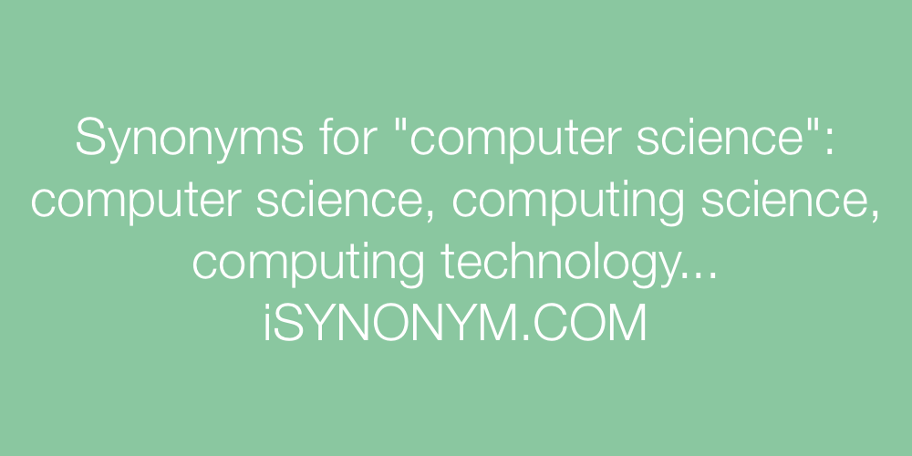 Synonyms computer science
