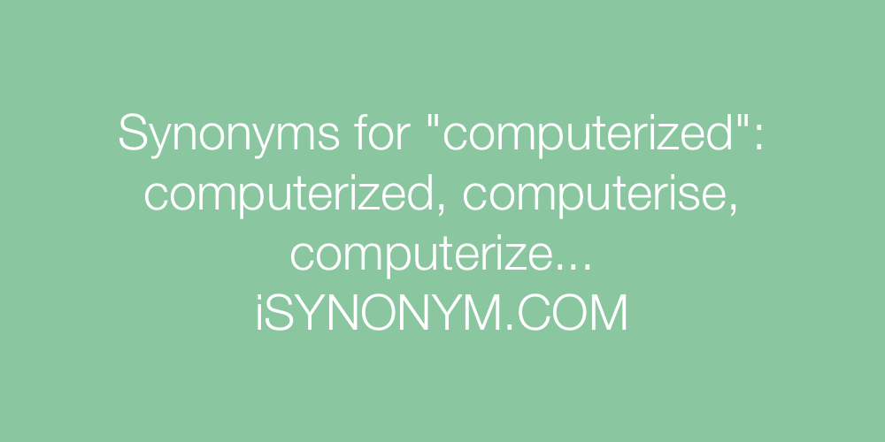 Synonyms computerized