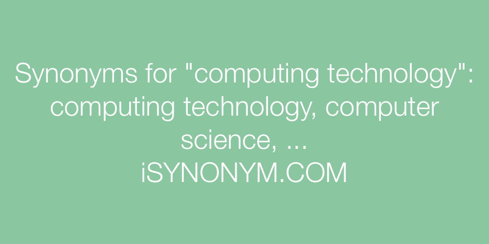 Synonyms computing technology