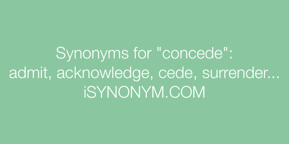 Synonyms concede