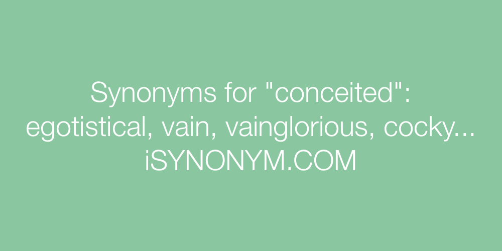 Synonyms conceited