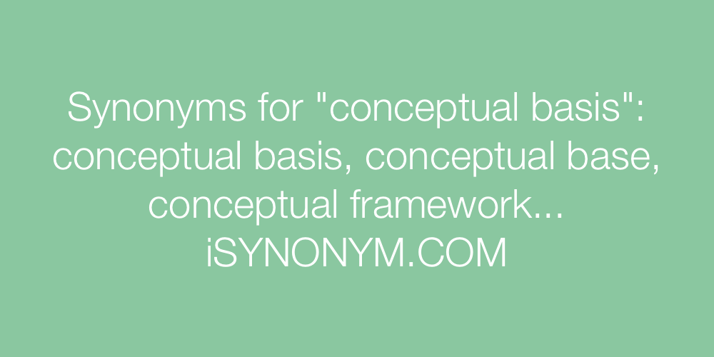 Synonyms conceptual basis