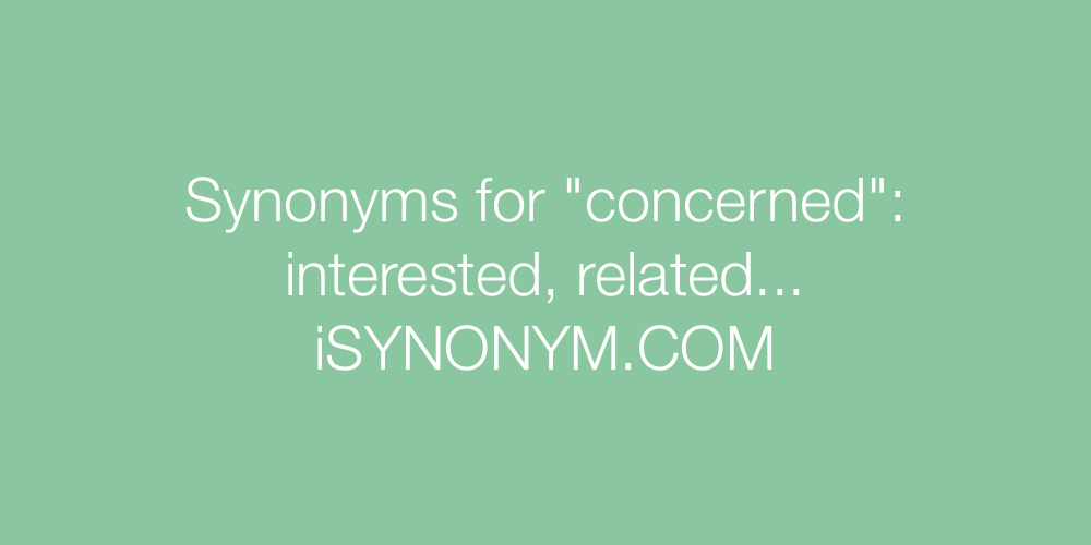 Synonyms concerned