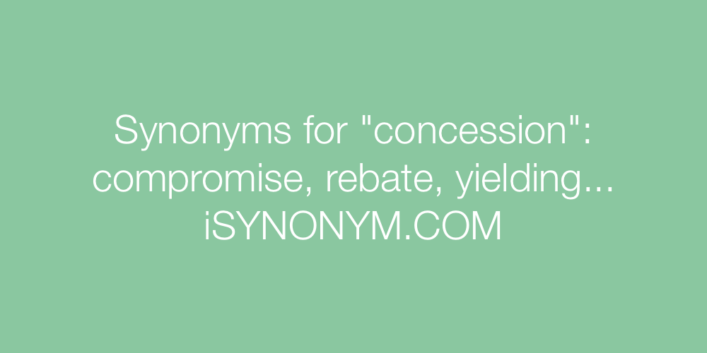 Synonyms concession