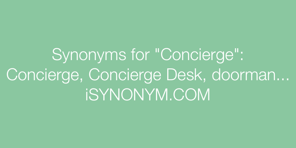 Synonyms Concierge