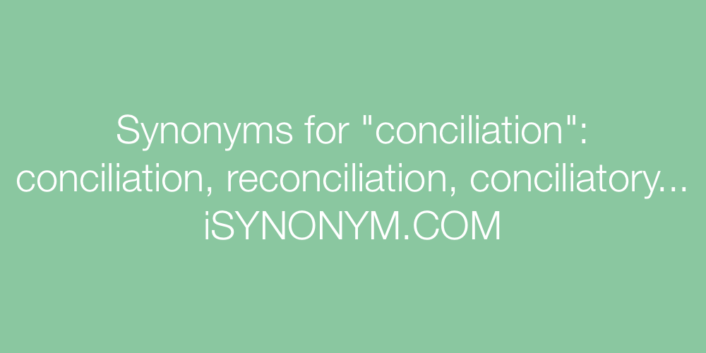 Synonyms conciliation