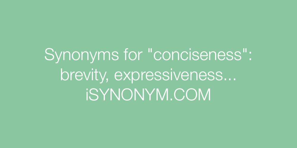 Synonyms conciseness