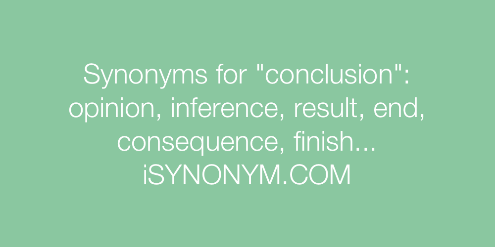 Concluding synonyms