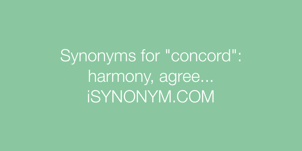 Synonyms concord