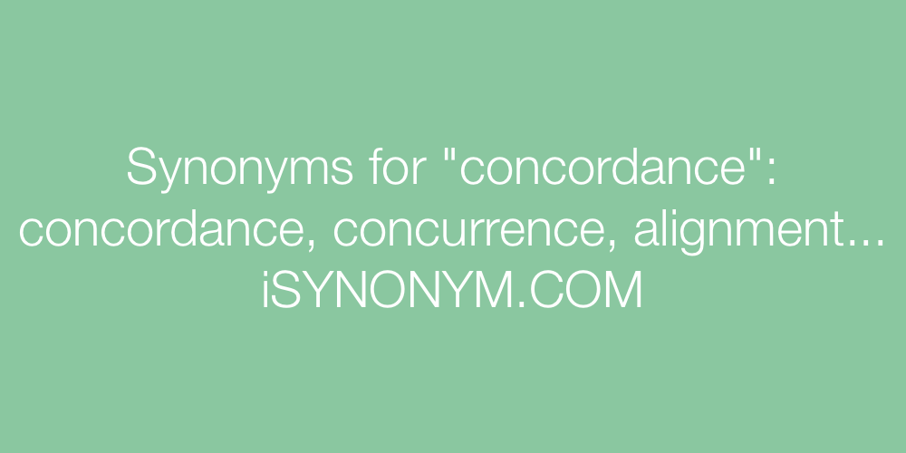 Synonyms concordance