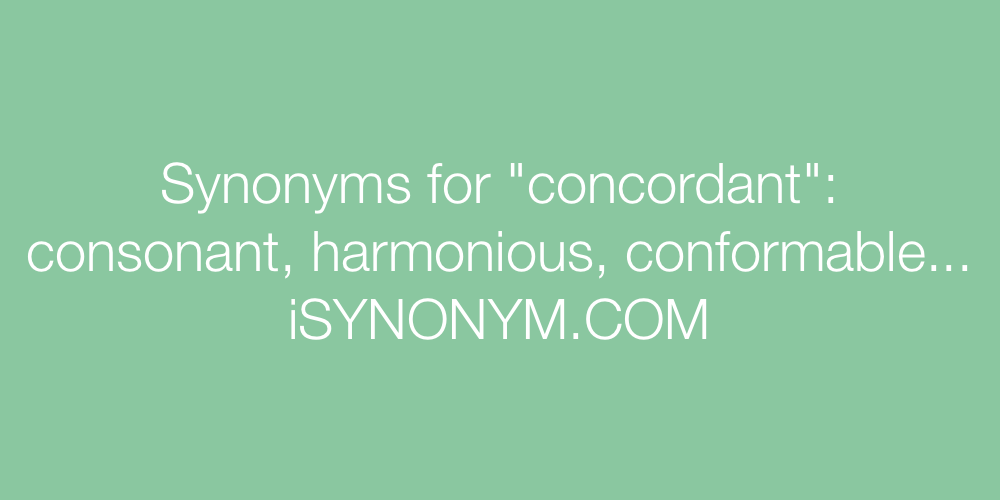 Synonyms concordant