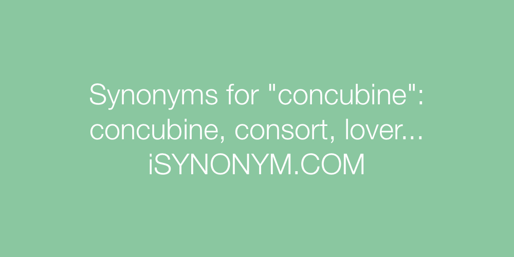 Synonyms concubine