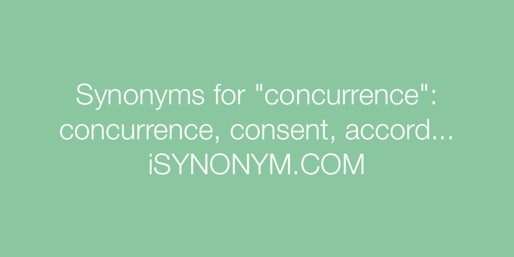 Synonyms concurrence