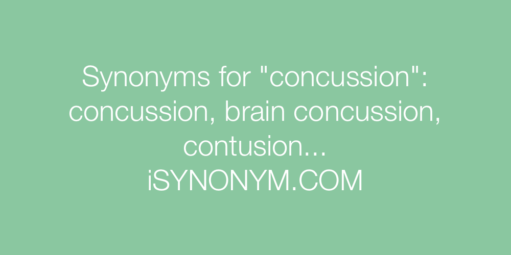 Synonyms concussion