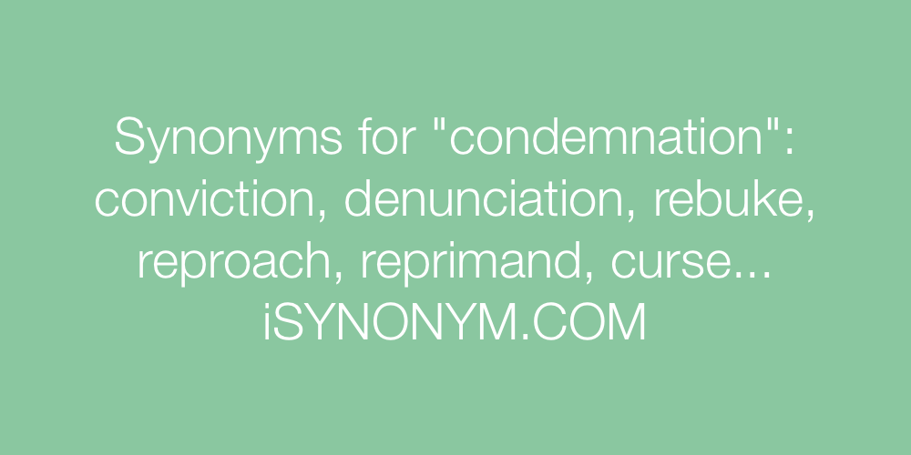 Synonyms condemnation