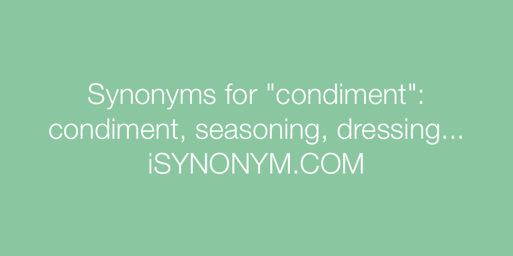 Synonyms condiment
