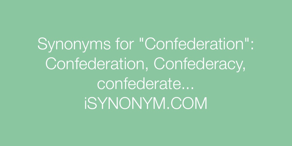 Synonyms Confederation