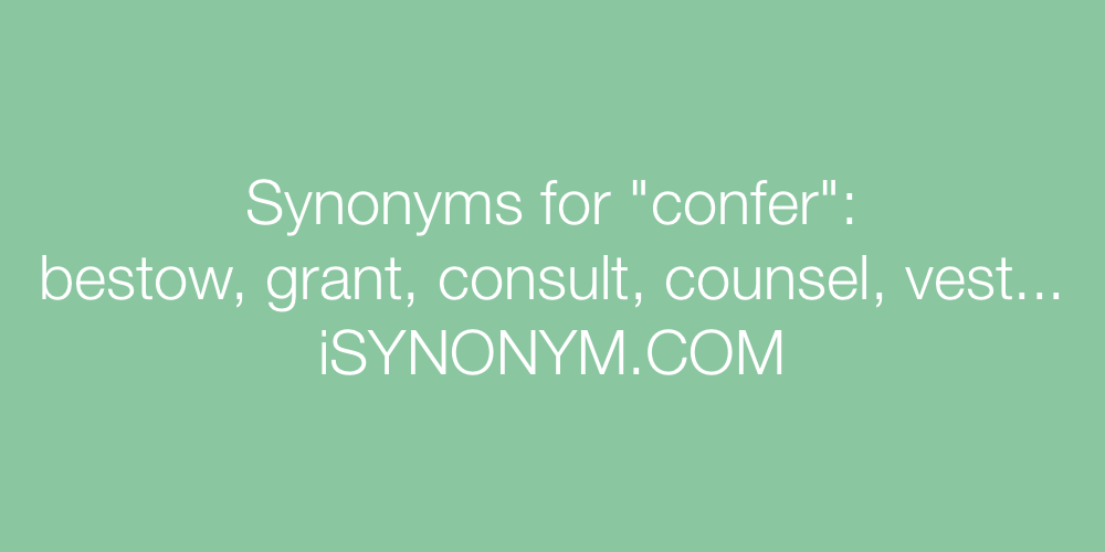 Synonyms confer