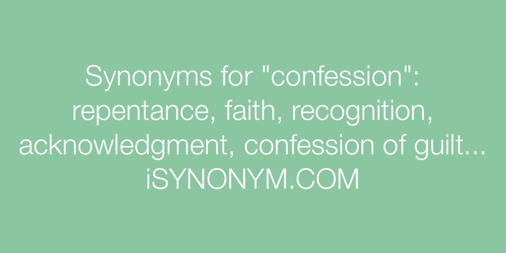 Synonyms confession