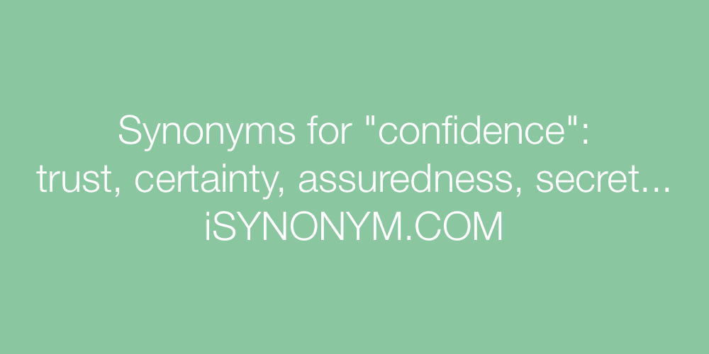 Synonyms confidence