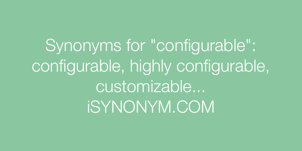 Synonyms configurable