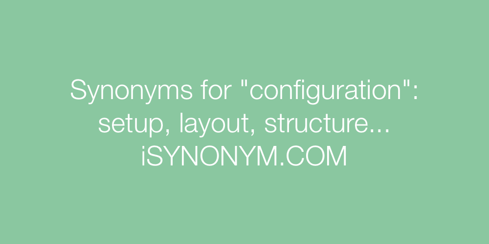 Synonyms configuration