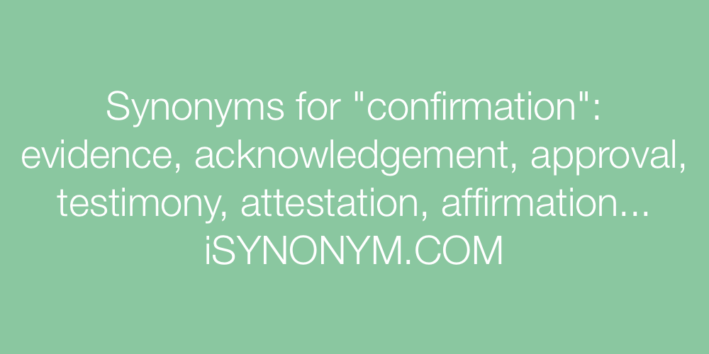 Synonyms confirmation