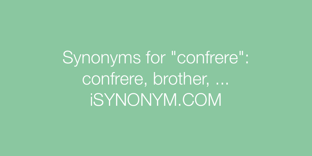 Synonyms confrere
