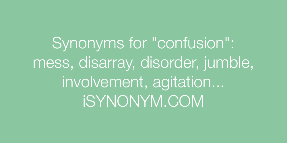 Synonyms confusion