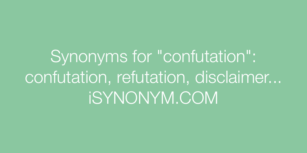 Synonyms confutation
