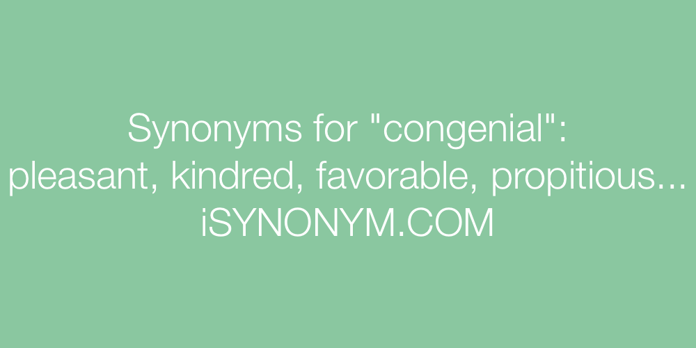 Synonyms congenial