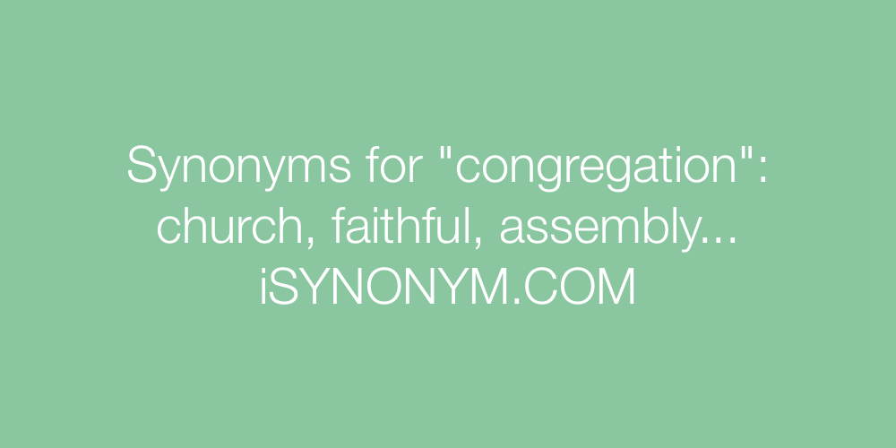 Synonyms congregation