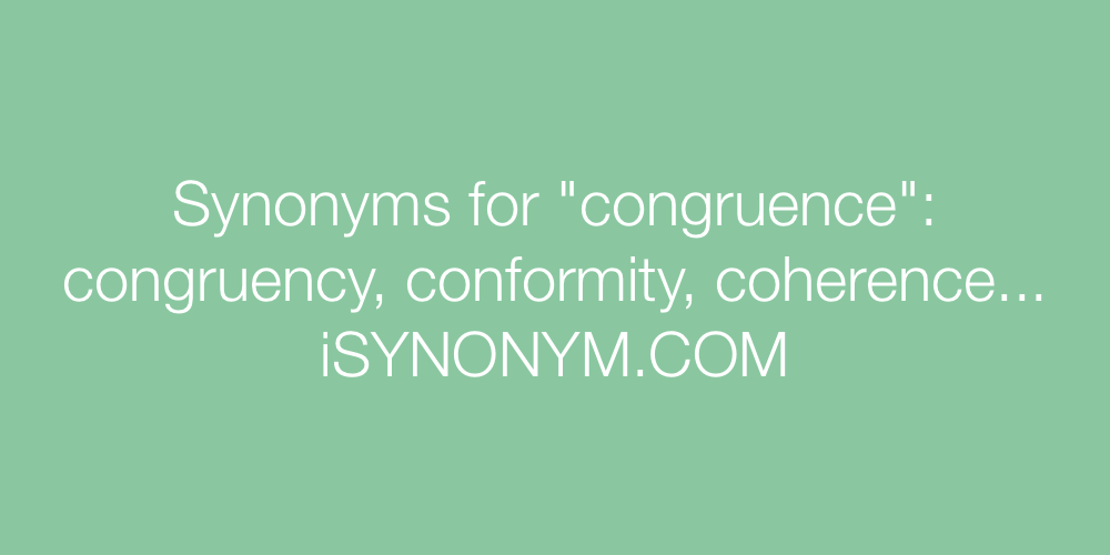 Synonyms congruence