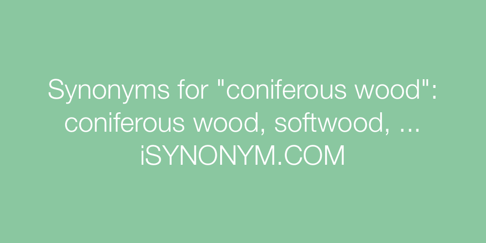 Synonyms coniferous wood